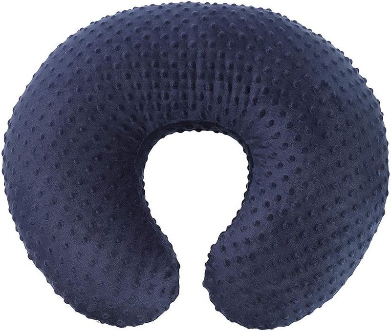 iEvolve Minky Nursing Pillow Cover Breast Feeding Pillow Cover Slipcover U Shape for Baby Boy Girl,Cover Only(Navyblue) - Image 1